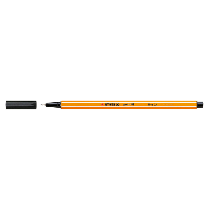 Liner Stabilo Point 88, varf fetru, 0.4 mm, negru [1]