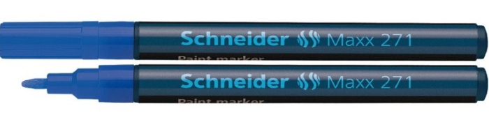 Marker cu vopsea SCHNEIDER Maxx 271, varf rotund 1-2mm - albastru [1]