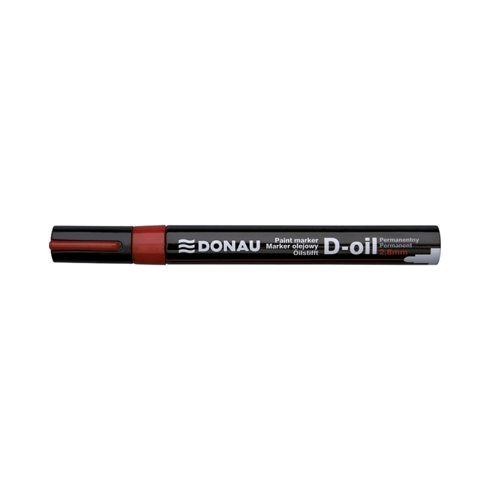 Marker permanent cu vopsea Donau, varf rotund, 2.8 mm, rosu [1]