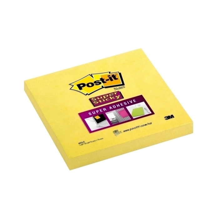 Notite adezive Post-it Super Sticky, 76 x 76 mm, 90 file, galben [1]