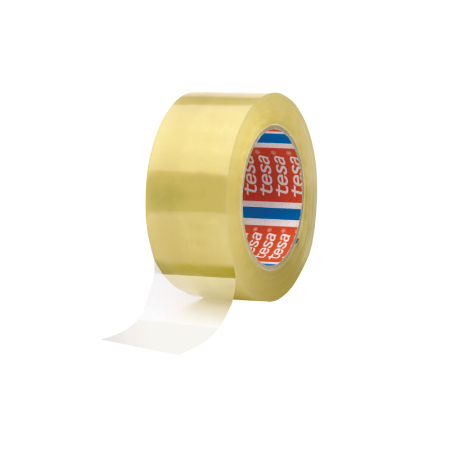 Ambalare - Banda adeziva Tesa, 48 mm x 66 m, transparenta, adeziv din cauciuc sintetic