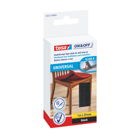 Produse curatenie pentru birou - Banda autoadeziva Tesa “arici“ On & Off, 20 mm x 100 cm