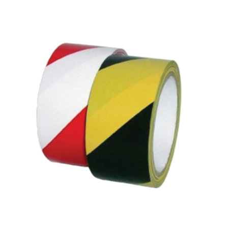 Produse curatenie pentru birou - Banda delimitare, 70 mm x 200 m, alb/rosu