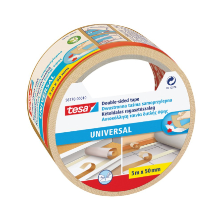 Produse curatenie pentru birou - Banda dublu adeziva Tesa, 50 mm x 50 m