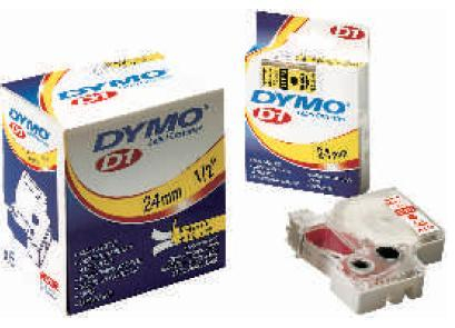 Marcare si etichetare - Banda Dymo D1,12mm x 7m,negru/transparent (45010)