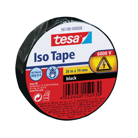 Produse curatenie pentru birou - Banda electroizolatoare Tesa, 19 mm x 20 m