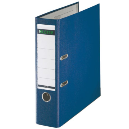 Organizare si arhivare - Biblioraft A4, plastifiat PP/paper, margine metalica 80 mm, LEITZ 180 - albastru