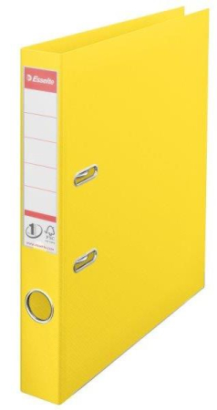 Organizare si arhivare - Biblioraft A4, plastifiat PP/PP, margine metalica, 50 mm, ESSELTE No. 1 Power - galben vivida