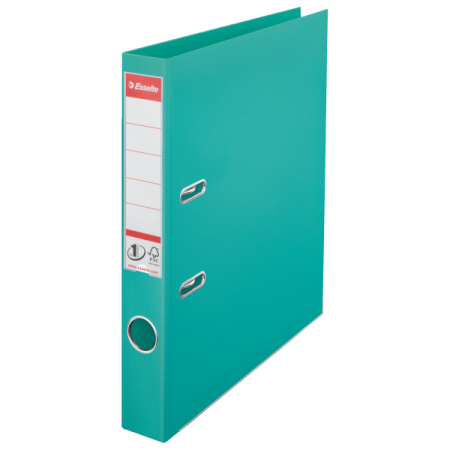 Organizare si arhivare - Biblioraft A4, plastifiat PP/PP, margine metalica, 50 mm, ESSELTE No. 1 Power - turcoaz