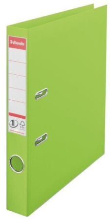 Organizare si arhivare - Biblioraft A4, plastifiat PP/PP, margine metalica, 50 mm, ESSELTE No. 1 Power - verde vivida