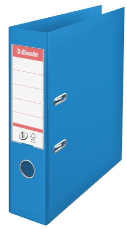 Organizare si arhivare - Biblioraft A4, plastifiat PP/PP, margine metalica, 75 mm, ESSELTE No. 1 Power - albastru vivida