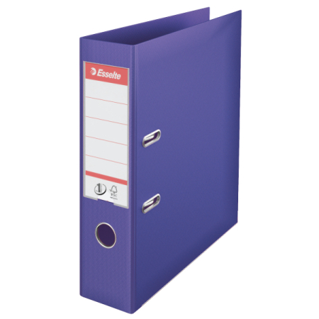Organizare si arhivare - Biblioraft A4, plastifiat PP/PP, margine metalica, 75 mm, ESSELTE No. 1 Power - mov