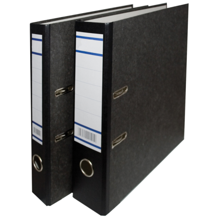 Organizare si arhivare - Biblioraft Basic, 75 mm, marmorat, margine metalica, 10 buc/cutie