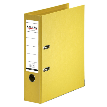 Organizare si arhivare - Biblioraft Falken Chromocolor, 80 mm, galben