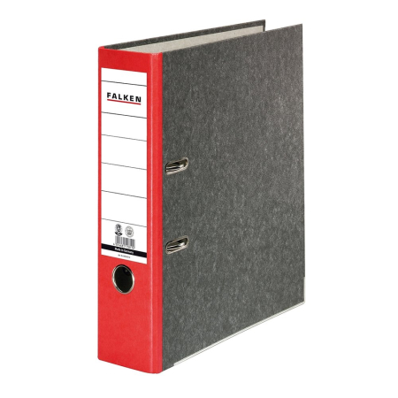 Organizare si arhivare - Biblioraft Falken marmorat, 80 mm, rosu