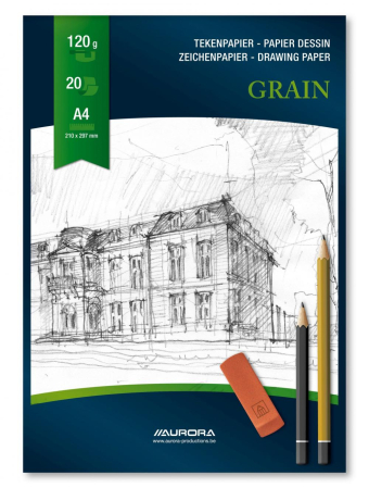 Rechizite scolare - Bloc desen A4, 20 file - 120g/mp, AURORA Raphael - hartie alba