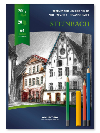 Blocuri pentru desen - Bloc desen A4, 20 file - 200g/mp, AURORA Steinbach