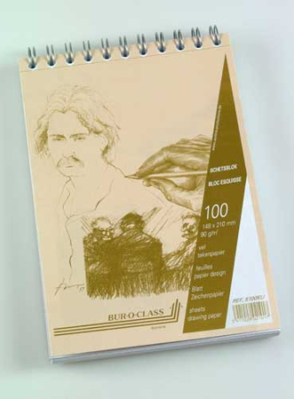 Blocuri pentru desen - Bloc desen cu spirala, A5, 100 file - 90g/mp, pentru schite creion, AURORA Esquisse