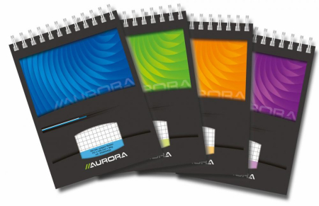 Articole din hartie - Blocnotes cu spirala, A6,  80 file - 90g/mp, AURORA Mano - matematica