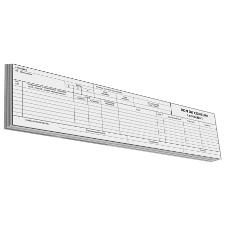 Articole din hartie - Bon consum colectiv, 2/A4, 100 file, fata-verso, 3 bucati/set