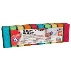 Produse curatenie pentru birou - Bureti pentru spalat vasele, 46 x 74mm, 10 buc/set, Office Products - culori asortate