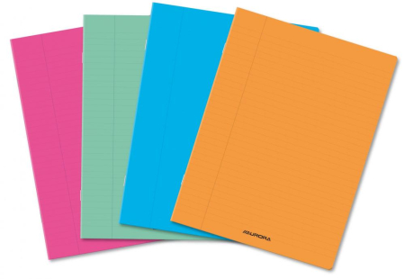Rechizite scolare - Caiet A4, 36 file - 80g/mp, liniat stanga, coperta PP transparent color, AURORA - matematica