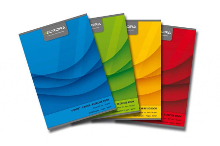Articole din hartie - Caiet A4, 60 file - 70g/mp, liniat stanga, coperta carton color, AURORA Office - matematica