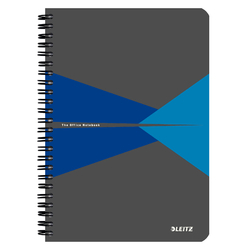 Articole din hartie - Caiet de birou LEITZ Office, PP, A5, cu spira, matematica - albastru