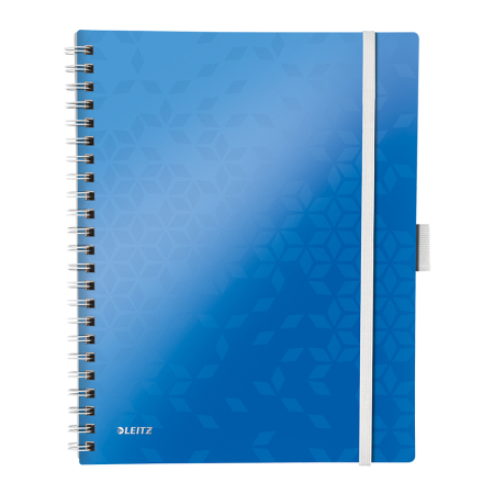 Articole din hartie - Caiet Leitz WOW Be Mobile, A4, dictando, 80 file, albastru metalizat