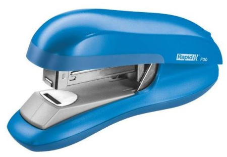 Accesorii pentru birou - Capsator cu capsare plata,  30 coli, RAPID F30 - albastru deschis