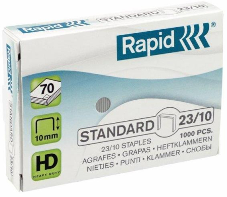 Accesorii pentru birou - Capse 23/10, 1000 buc/cutie, RAPID Standard