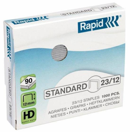 Accesorii pentru birou - Capse 23/12, 1000 buc/cutie, RAPID Standard