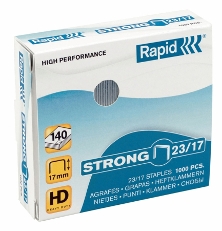 Accesorii pentru birou - Capse 23/12, 1000 buc/cutie, RAPID Strong