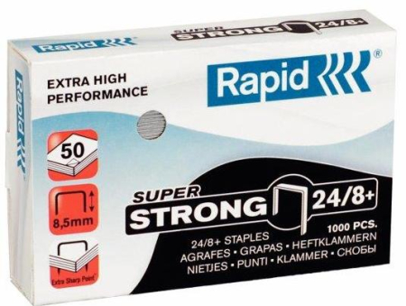 Accesorii pentru birou - Capse 24/8+, 1000 buc/cutie, RAPID Super Strong