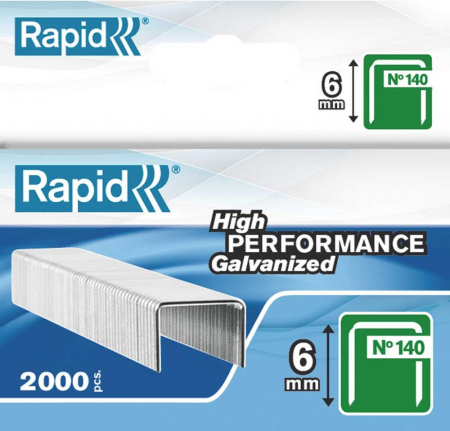 Accesorii pentru birou - Capse RAPID 140/ 6, 2000 buc/cutie - pentru pistol de capsat RAPID