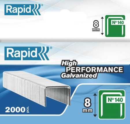 Accesorii pentru birou - Capse RAPID 140/ 8, 2000 buc/cutie - pentru pistol de capsat RAPID
