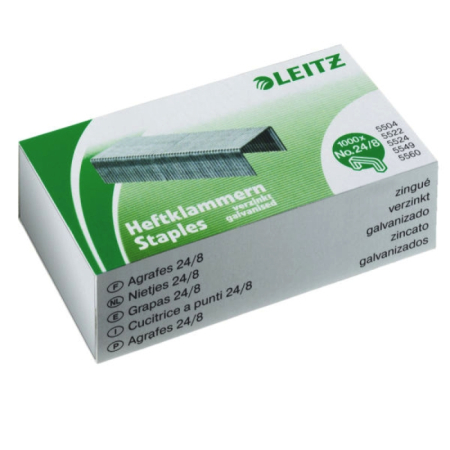 Accesorii pentru birou - Capse tip 24/8, LEITZ Power Performance - 1000/cutie