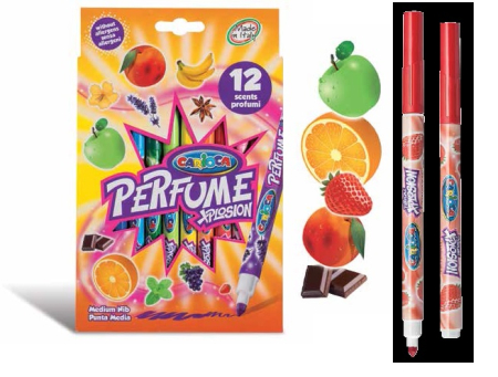 Rechizite scolare - Carioca lavabila, parfumata, 12 culori/cutie, CARIOCA Perfume Xplosion