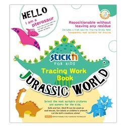 Rechizite scolare - Carte educativa Stick"n Tracing Work Book - Jurassic World