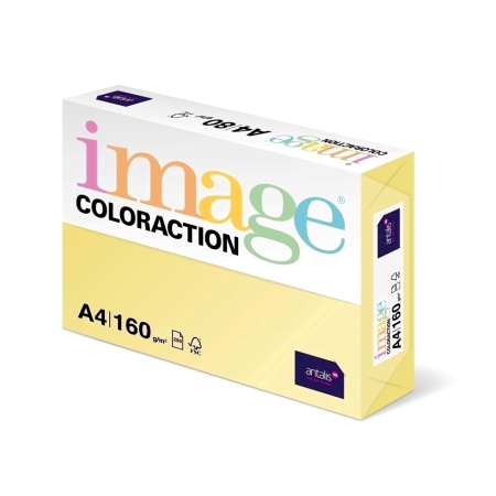 Articole din hartie - Carton color Coloraction, A4, 160 g/mp, galben pal-desert, 250 coli/top