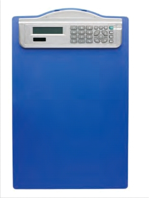 Clipboarduri pentru documente - Clipboard simplu A4, din plastic rigid, cu calculator, ALCO - albastru