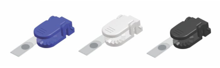Comunicare si prezentare - Clips plastic pentru ecuson, 10 buc/set, KEJEA - alb