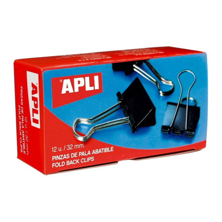 Accesorii pentru birou - Clipsuri Apli, 32 mm, 12 bucati/cutie