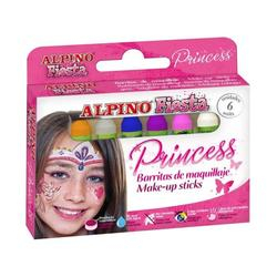 Rechizite scolare - Creioane machiaj, 6 culori/cutie, ALPINO Princess