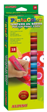 Rechizite scolare - Creioane Tempera 12 culori/cutie, ALPINO PintaColor