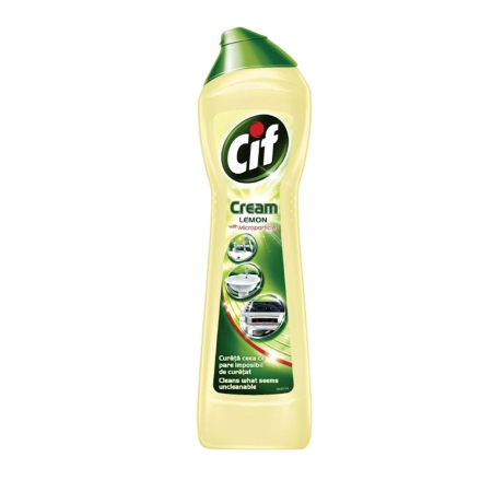 Detergenti pentru baie - Detergent Cif Cream Lemon, 500 ml