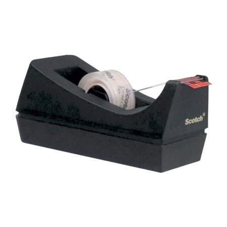 Accesorii pentru birou - Dispenser banda adeziva, Scotch, Clasic C38, negru