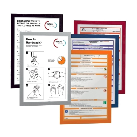Comunicare si prezentare - Display magnetic Durable Duraframe, A3, argintiu, 2 bucati/set