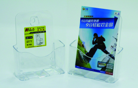 Comunicare si prezentare - Display plastic pentru brosuri, de birou/perete, 1 x A5, KEJEA - transparent