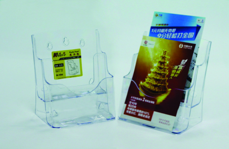 Comunicare si prezentare - Display plastic pentru brosuri, de birou/perete, 2 x A5, KEJEA - transparent